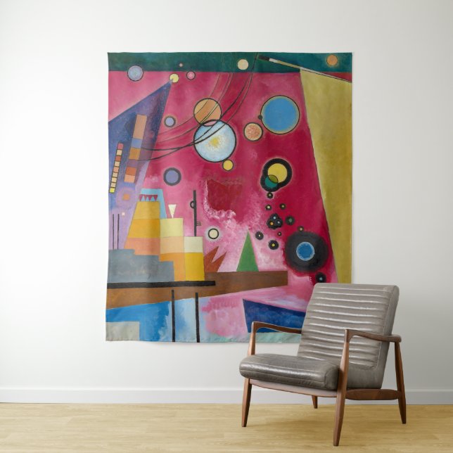 Heavy Red | Kandinsky | Tapestry (In Situ)