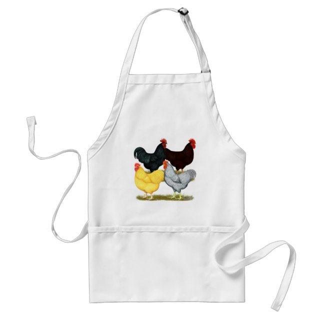 Heavy Rooster Chicken Quartet Standard Apron (Front)