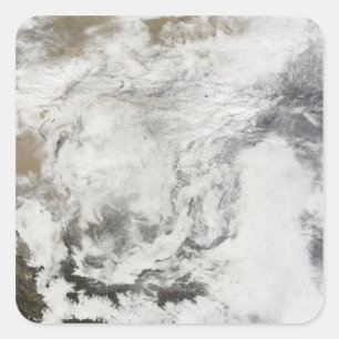 Heavy snowfall in China Square Sticker