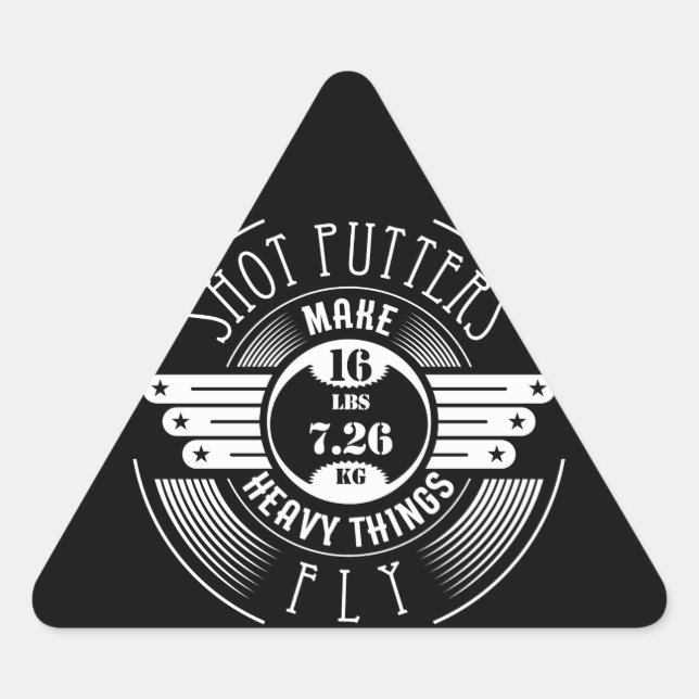 heavy things that fly triangle sticker (Front)