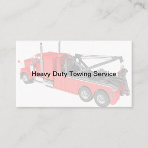 Heavy Towing Tow Truck Driver  Business Card