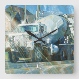 Heavy Transport Cement Truck Wall Clock