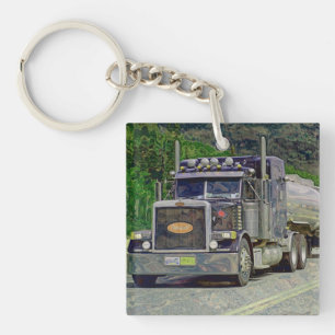 Heavy Transport Truck Art for Lorry Drivers Key Ring