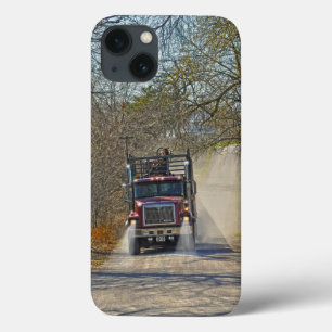 Heavy Truck on a Dusty Country Road iPhone 13 Case