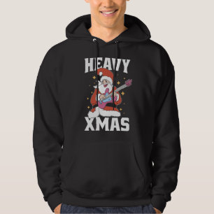 Heavy Xmas Metal Santa playing Guitar Hoodie