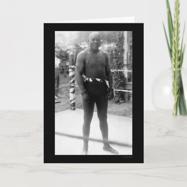 Heavyweight Boxing Champion Jack Johnson 1912 Card (Front)