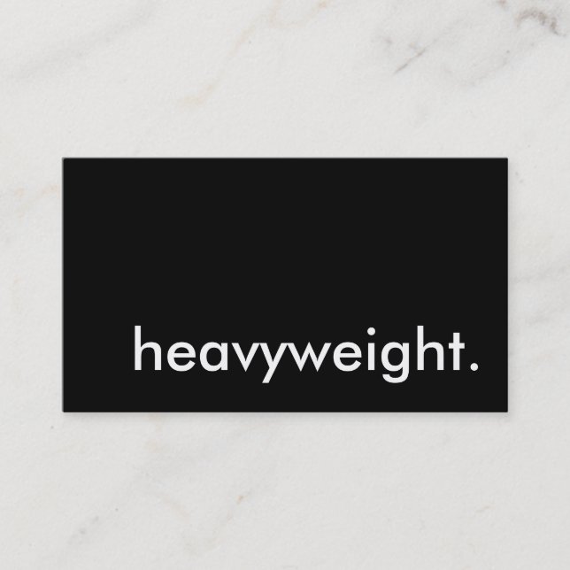 heavyweight. business card (Front)