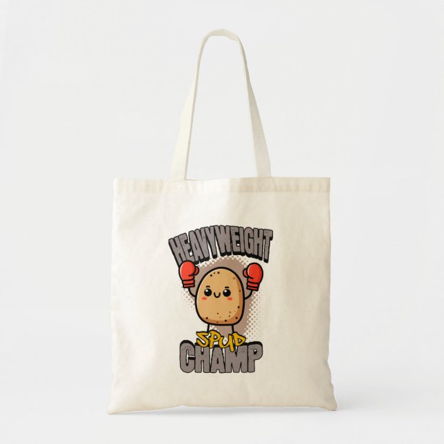 Heavyweight Spud Champ Boxing Potato  Tote Bag (Front)