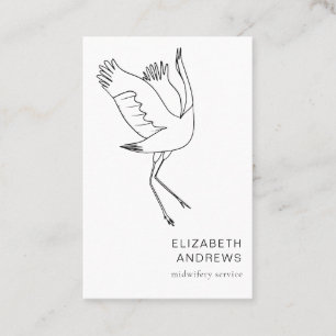 Hebamme, Storch schlicht-moderne Visitenkarte Business Card