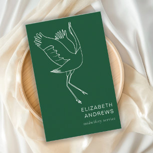 Hebamme, Storch schlicht-moderne Visitenkarte Business Card