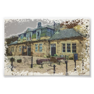 Hebden Bridge Railway Station Art Photo Print