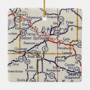 Heber Springs AR Ceramic Ornament