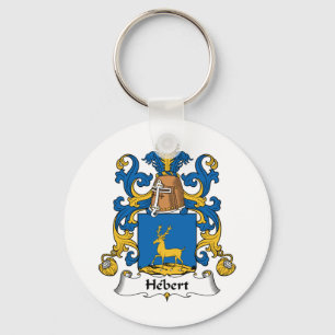 Hebert Family Crest Key Ring