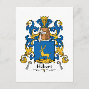 Hebert Family Crest Postcard