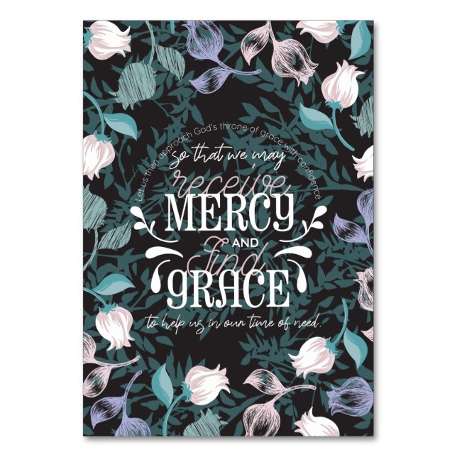 Hebrew 4:16 quotes black ver table number (Front)