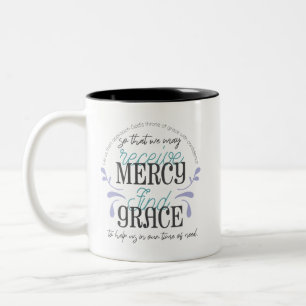 Hebrew 4:16 quotes Two-Tone coffee mug