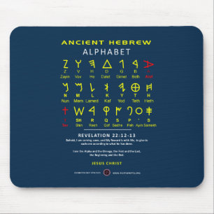 Hebrew Alefbet Mouse Mat