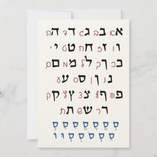 Hebrew Alphabet with Nikkud Jewish Education Colou