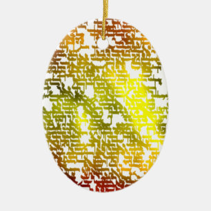 Hebrew Ceramic Tree Decoration