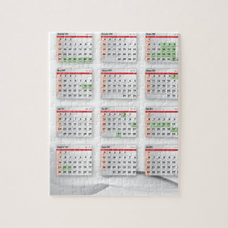 Hebrew English Calendar 2016-2017 Jigsaw Puzzle