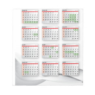 Hebrew English Calendar 2016-2017 Notepad