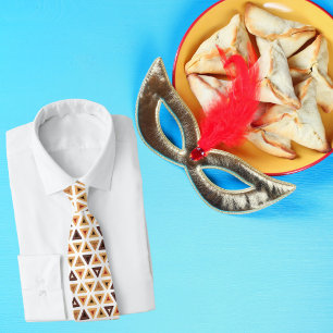 Hebrew Happy Purim Hamentash Tie