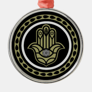 Hebrew House Blessing Metal Tree Decoration