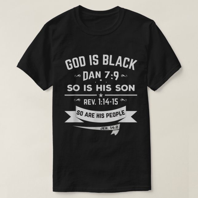 Hebrew Israelite Clothing God is Black Womens Mens T-Shirt (Design Front)