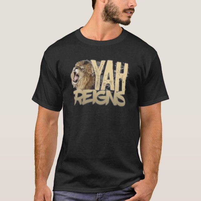 Hebrew Israelite Clothing Judah Yah Reigns Torah L T-Shirt (Front)