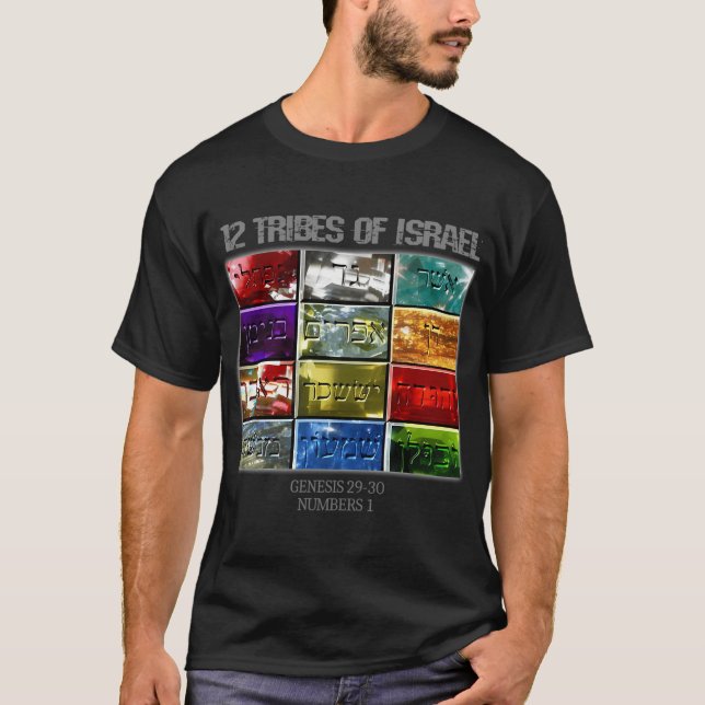 Hebrew Israelite Judah 12 Tribes Of Israel T-Shirt (Front)