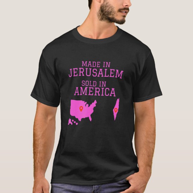 Hebrew Israelite Made In Jerusalem Sold In America T-Shirt (Front)