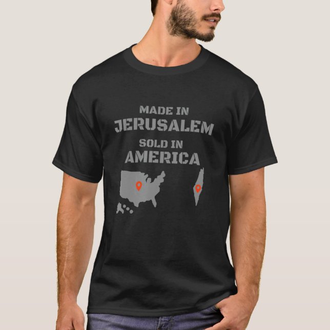 Hebrew Israelite Made In Jerusalem Sold In America T-Shirt (Front)