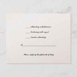 Hebrew Jewish Wedding RSVP Ivory Metallic
