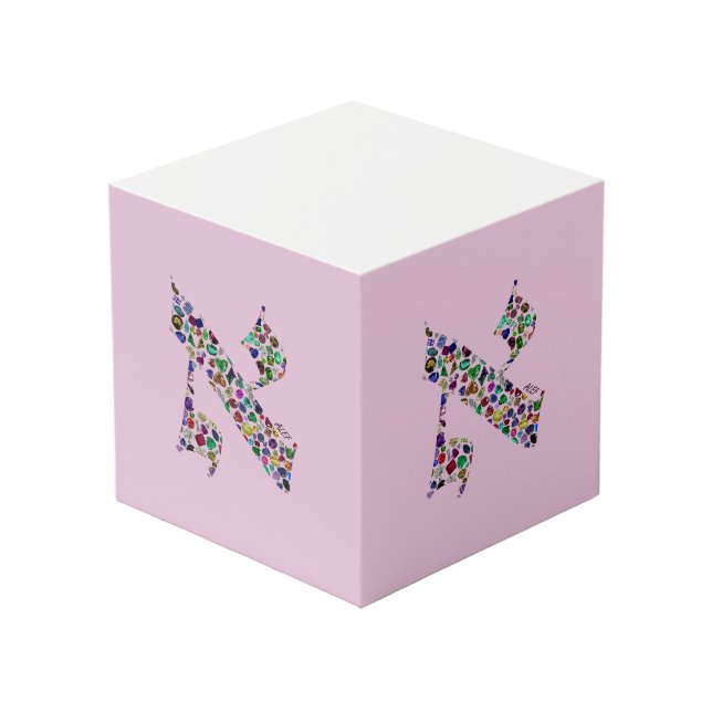 Hebrew Letter ALEF Cube (Front Angled)