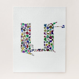 Hebrew Letter BET made with Gemstones Jigsaw Puzzle