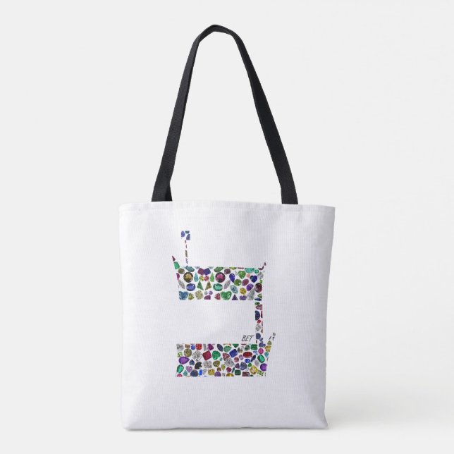 Hebrew Letter BET Tote Bag (Back)