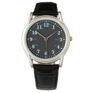 Hebrew Letter Numbers Round Clock Watch