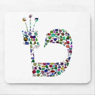 Hebrew Letter 'TET' made with Diamonds Mouse Mat