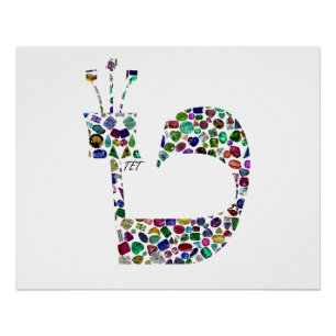 Hebrew Letter 'TET' Poster