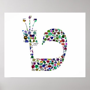 Hebrew Letter 'TET' Poster
