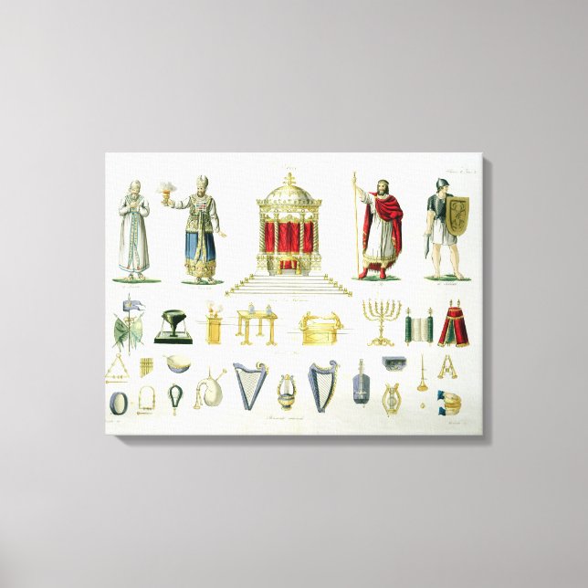 Hebrew Levi, Priest, King and Soldier with Sacred Canvas Print (Front)