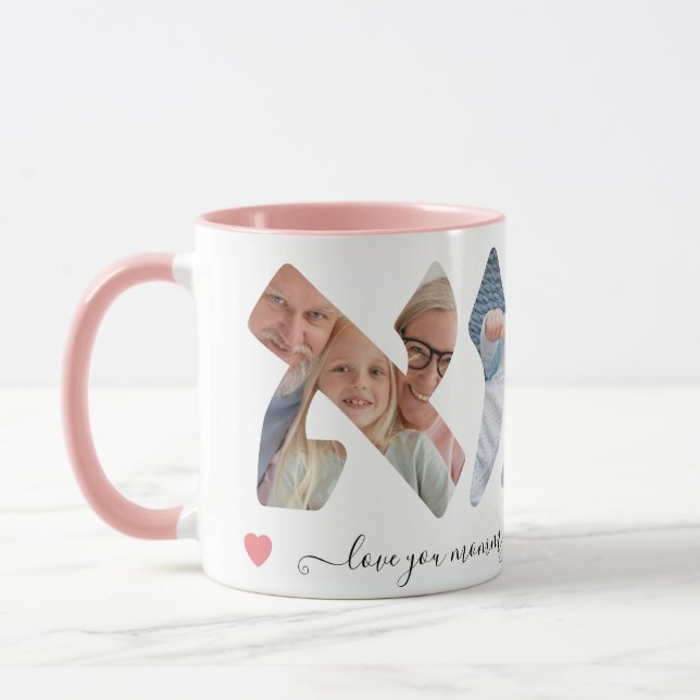 Hebrew Mummy Photo Collage Script Mug (Left)