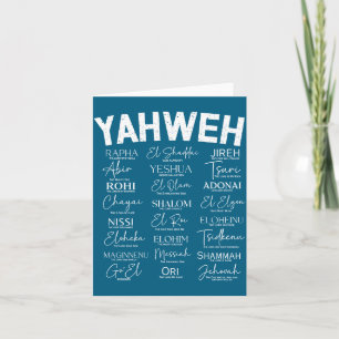 Hebrew Names God Hebrew Jesus Faith Design Card