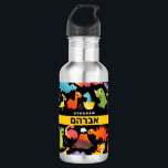Hebrew Personalised Dinosaur 532 Ml Water Bottle<br><div class="desc">This cute colourful Water Bottle is fun and cool. Brightly coloured, friendly dinosaurs are always a favourite for back to school and your child's HEBREW & English names front & centre will make their first day back in school super special! To type in HEBREW - set your computer's keyboard input...</div>