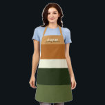 Hebrew & Script Personalised Stripe Apron<br><div class="desc">This clean modern stripe design will give a professional look to your favourite Challah baker. Sure to make anyone smile... even Bubbie! Celebrate the art of fine baking with this fresh, look. To type in Hebrew- set your keyboard to input Hebrew Characters and simply type! Coordinates with our Matching Striped...</div>