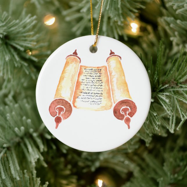 Hebrew Scroll/King Josiah - Jesse Tree Ornament (Tree)