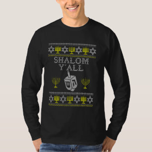 Hebrew Shalom Yall Jewish Peace Be With You Hanukk T-Shirt