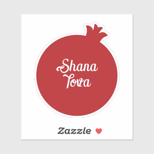 Hebrew Shana Tova and Apple (Sheet)