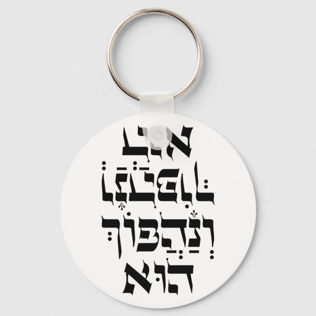 Hebrew Venahafoch Hu - Purim Megillat Esther Quote Key Ring (Front)