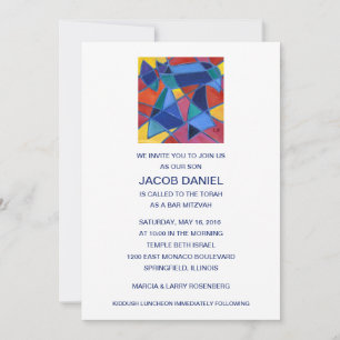 Hebrew Word Chai – Life Bar Mitzvah Invitation